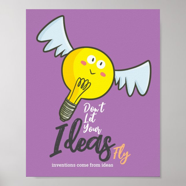 Póster Las invenciones de personalizable provienen de ide (Frente)