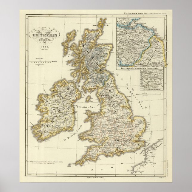 Póster Las Islas Británicas desde 1485 (Frente)