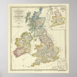 Póster Las islas británicas después de su iglesia