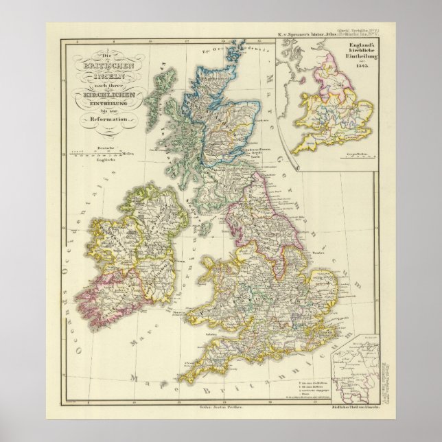 Póster Las Islas Británicas después de su iglesia (Frente)
