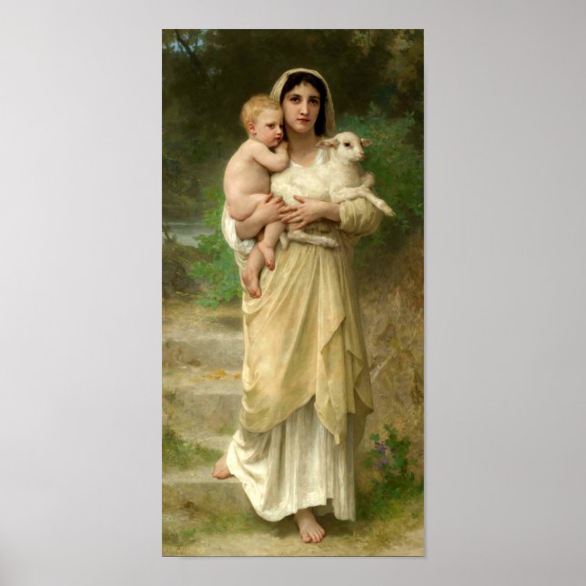 Póster Las lamas de William Bouguereau (Frente)