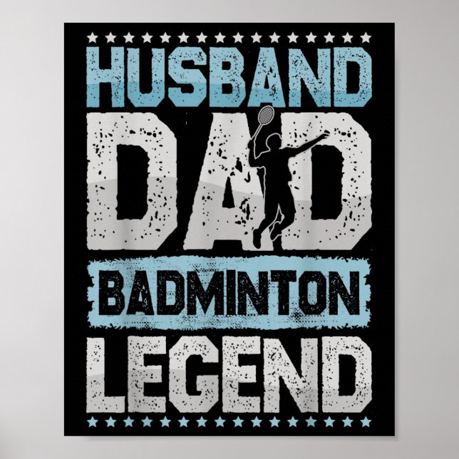 Póster Las leyendas del bádminton Retro Shuttle Bádminton (Frente)