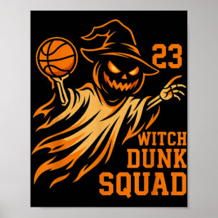 Póster Las leyendas llevan 23 Halloween Bruja Dunk Squad