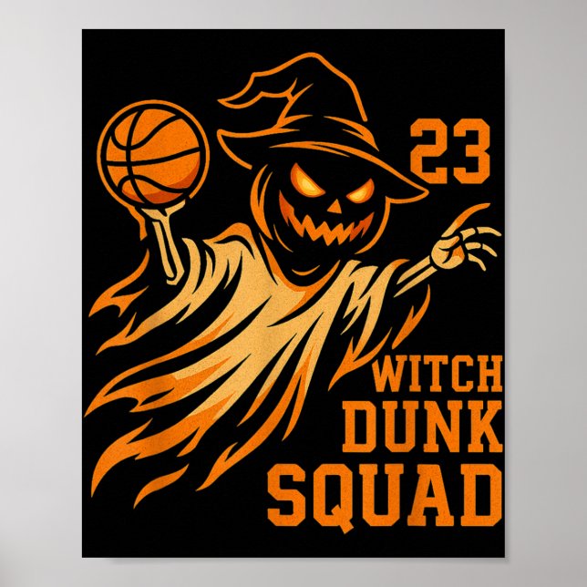 Póster Las leyendas llevan 23 Halloween Bruja Dunk Squad  (Frente)