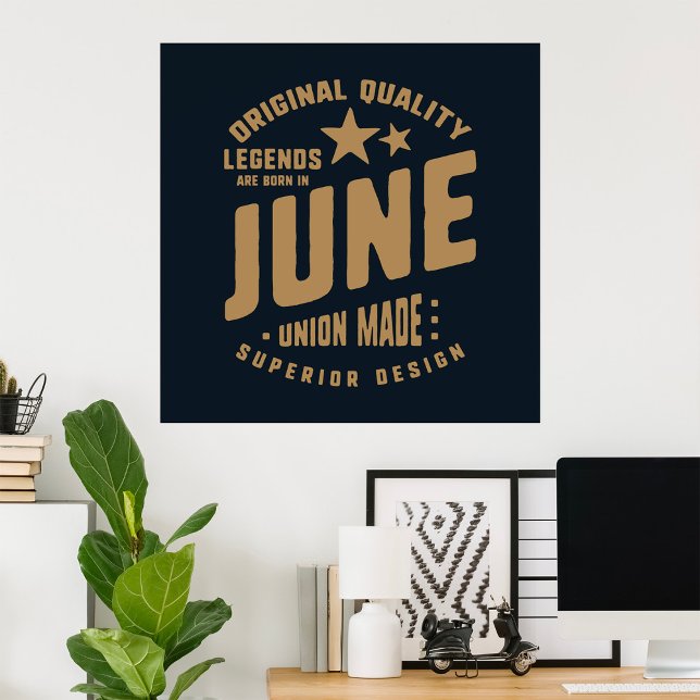 Póster Las leyendas nacen en junio de calidad original (Subido por el creador)