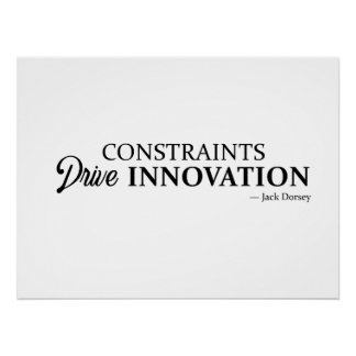 Póster las limitaciones impulsan la innovación