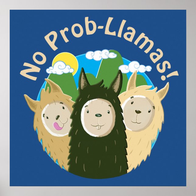 Póster Las Llamas No Tienen Prob-Llamas (Frente)