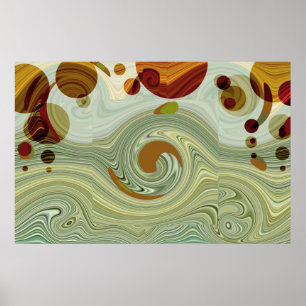 Póster Las LUNAS de Neptuno - poster abstracto