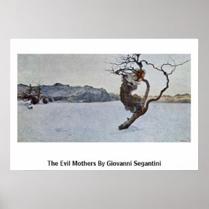 Póster Las madres del mal de Giovanni Segantini