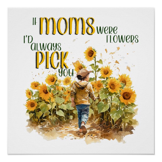 Póster las mamás eran flores (Anverso)