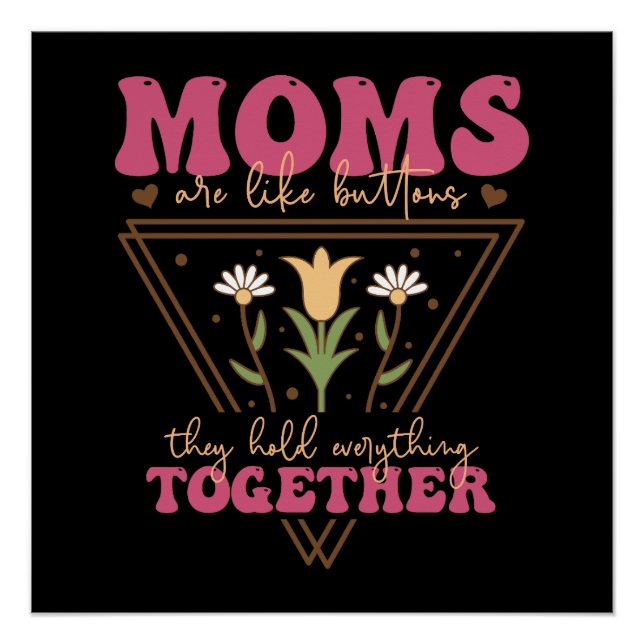 Póster Las Mamás Son Como Botones (Anverso)