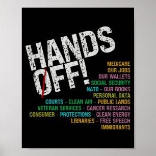 Póster Las manos afuera de nuestras libertades protegen q