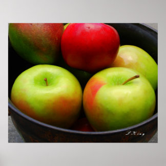 Póster las manzanas