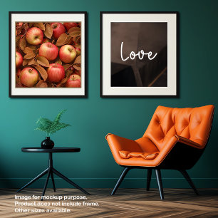 Póster Las manzanas cosechan Acción de Gracias