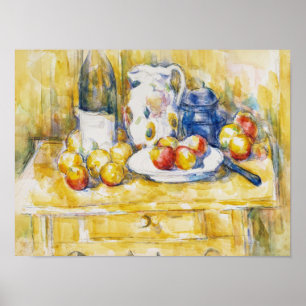 Póster Las manzanas de Paul Cézanne en una aparador (1900