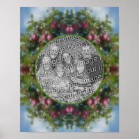 Las Manzanas Rojas En El Marco Del Árbol Crean Su 