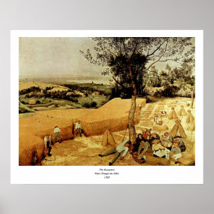 Póster Las máquinas segadores de Pieter Bruegel (1565)