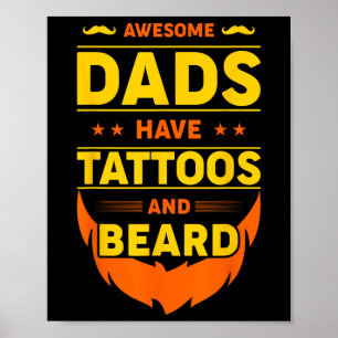 Póster Las Maravillosas Puertas Tienen Tatuajes Y Barba