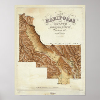Póster Las Mariposas Estate Mariposas County California