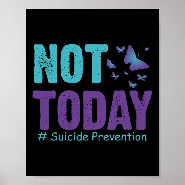 Póster Las mariposas para la prevención del suicidio no s (Frente)