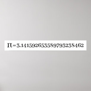 Póster Las matemáticas de Pi y el amante de la ciencia