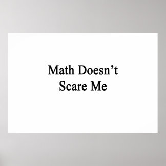 Póster Las matemáticas no me asustan