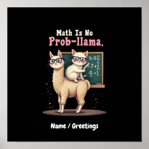 Póster Las matemáticas no son un problema divertida e ins