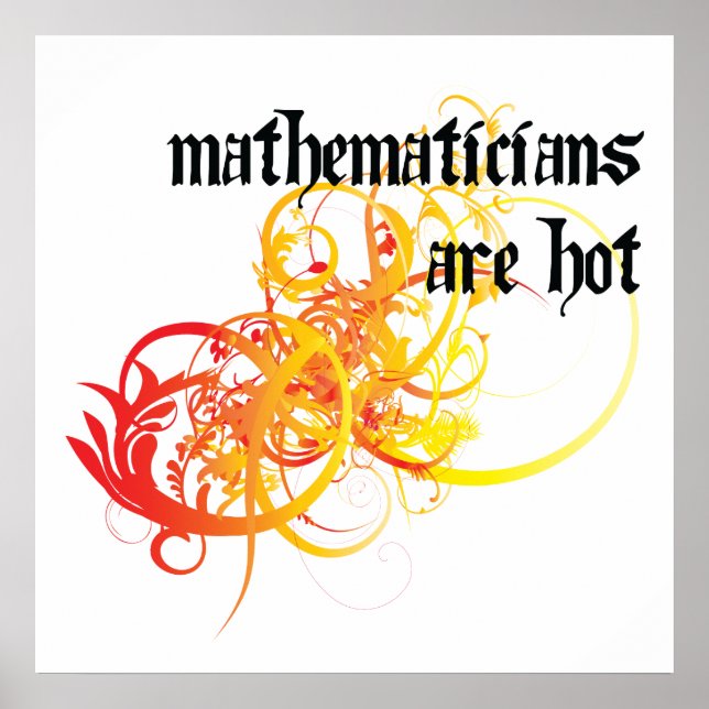 Póster Las Matemáticas Son Calientes (Frente)