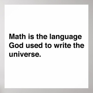 Póster Las matemáticas son lenguaje dioses