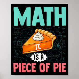 Póster Las Matemáticas Son Pan Comido Día Divertido De Pi