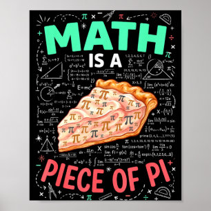 Póster Las Matemáticas Son Un Pedazo De Tarta - Día Pi &