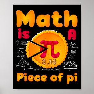 Póster Las Matemáticas Son Un Pedazo De Tarta Feliz Día P