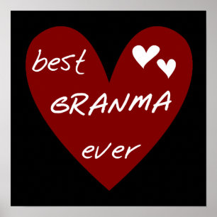 Póster Las mejores camisetas y regalos de Granma del
