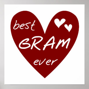Póster Las mejores camisetas y regalos del gramo del
