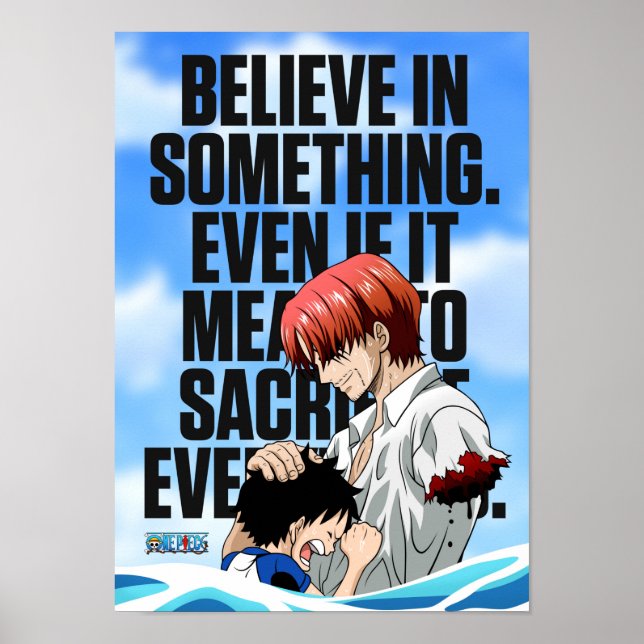 Póster Las mejores citas de Anime sobre el sacrificio (Frente)