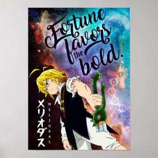 Póster Las mejores citas de Anime sobre la fortuna