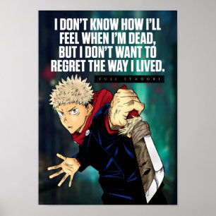Póster Las mejores citas de Anime sobre la vida