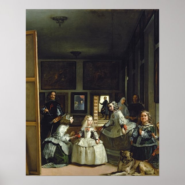 Póster Las Meninas or The Family of Philip IV, c.1656 (Frente)