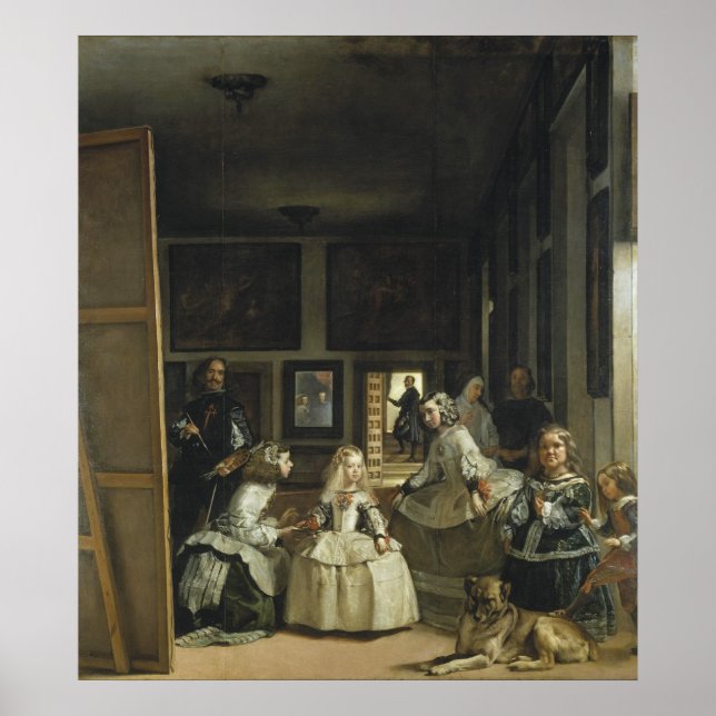 Póster Las Meninas por Diego Velázquez (Frente)