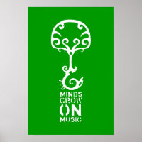 Las mentes verdes crecen en Poster musical