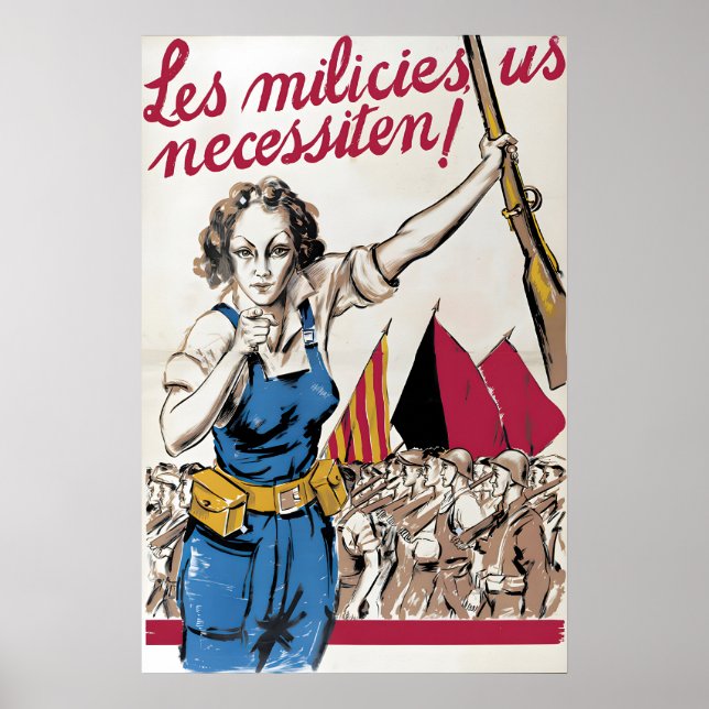 Póster ¡Las milicias te necesitan! (Frente)