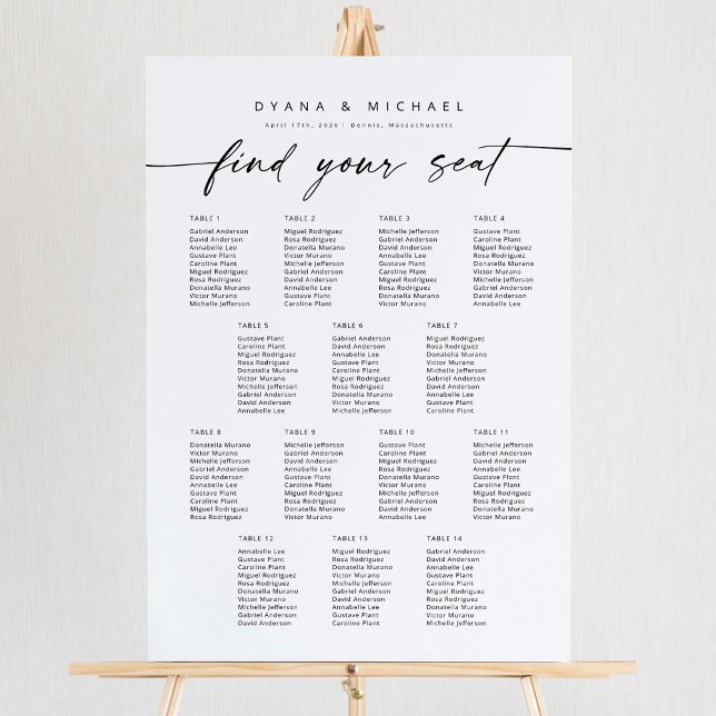 Póster Las Modernas 14 Mesas Encuentran Su Asiento (Subido por el creador)