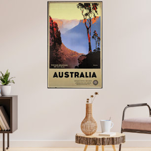Póster Las Montañas Azules, Australia,