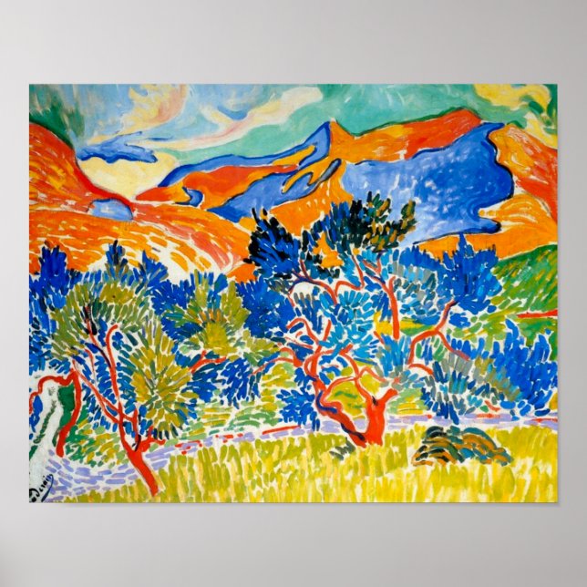 Póster Las montañas de Collioure | Andre Derain | (Frente)