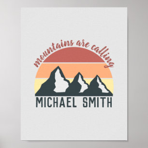 Póster Las montañas de colores pastel son grises monocíri