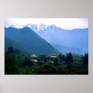 Póster Las montañas de los Andes en Chile