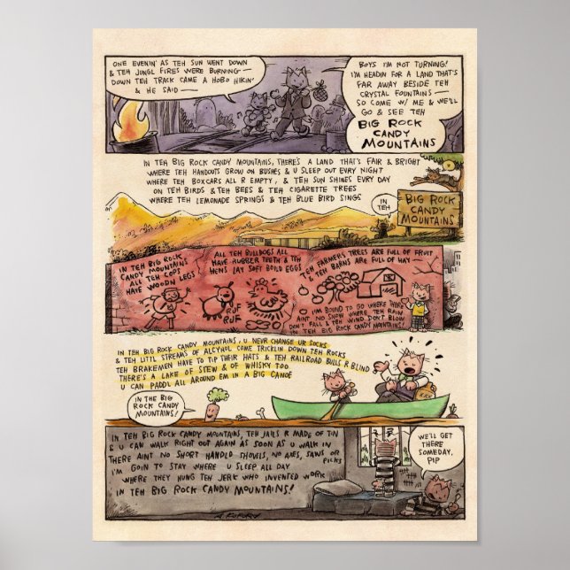 Póster Las montañas de los Candy de Big Rock (Frente)