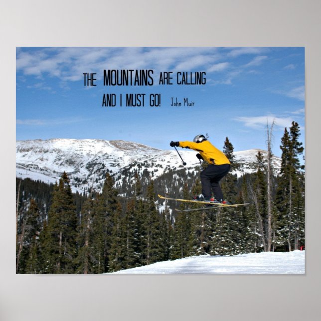 Póster Las montañas están llamando... (Frente)