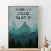 Las Montañas Están Llamando, Cita John Muir