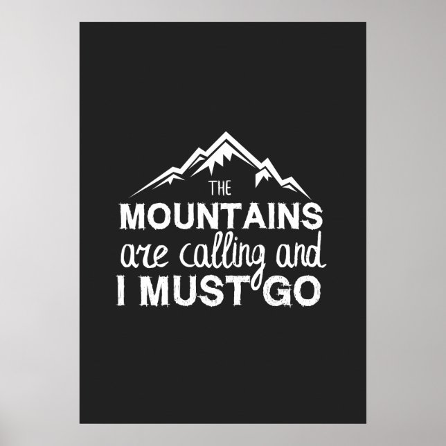Póster Las Montañas Están Llamando Y Debo Ir (Frente)